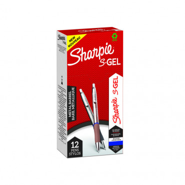 Sharpie S-Gel Metal geelikynä 0,7 mm sininen | Toimistotukku Talka Oy