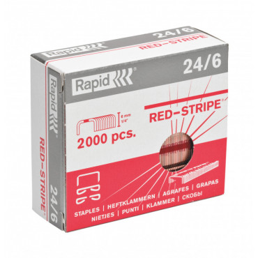 Rapid niitit 24/6 Red-Stripe (2000) | Toimistotukku Talka Oy