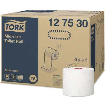 Tork Mid-Size WC-paperi Advanced T6 valkoinen (27) | Toimistotukku Talka Oy