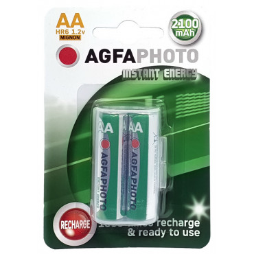 AgfaPhoto AA 2100 esiladattu akku x 2 -pakkaus | Toimistotukku Talka Oy
