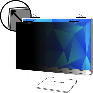3M tietoturvasuoja 23in Full Screen -näyttöön COMPLY™ kiinnitysjärjestelmä 16:9 | Toimistotukku Talka Oy