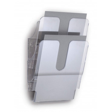 Durable Flexiplus seinäteline 2/A4 pysty kirkas | Toimistotukku Talka Oy