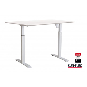 Sähköpöytä Sun-Flex Easydesk Adapt II valkoinen 120 x 80 cm | Toimistotukku Talka Oy