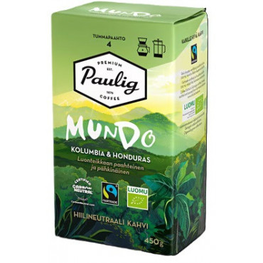 Kahvi Paulig Mundo Kolumbia & Honduras Luomu sj 450 g | Toimistotukku Talka Oy