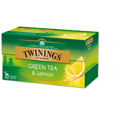 Tee Twinings vihreä tee 25 x 1,6 g sitruuna | Toimistotukku Talka Oy