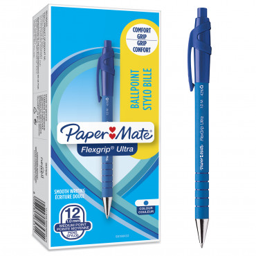 Paper Mate Flexgrip Ultra RT kuulakynä M sininen | Toimistotukku Talka Oy