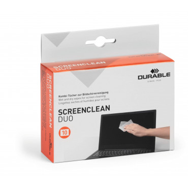 Screenclean Duo märkä/kuivapyyhe (10 paria) | Toimistotukku Talka Oy