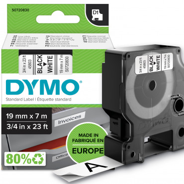 Dymo D1 tarrateippi 19 mm mu/va | Toimistotukku Talka Oy