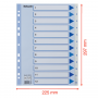 Esselte muovirekisteri 1-12 A4 valkoinen | Toimistotukku Talka Oy