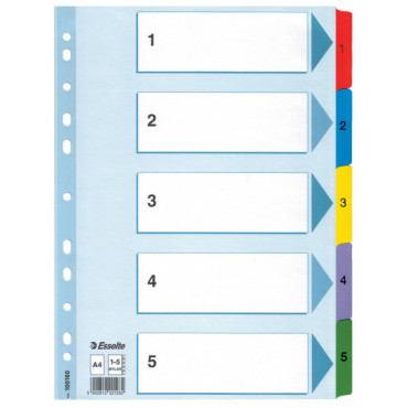 Esselte kartonkirekisteri Mylar 1-5 | Toimistotukku Talka Oy