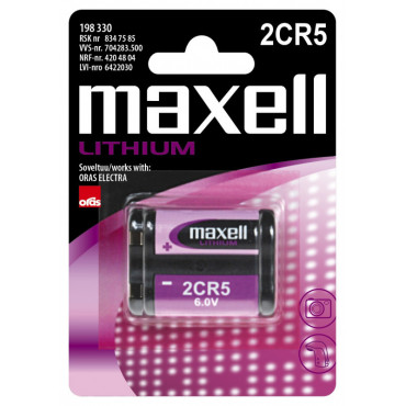 Maxell paristo 2CR5 (mm. Oras hanoihin) 1-pack | Toimistotukku Talka Oy