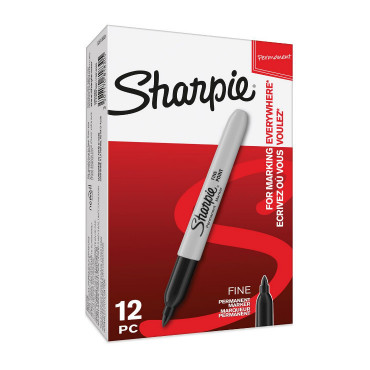 Sharpie huopakynä Fine musta | Toimistotukku Talka Oy