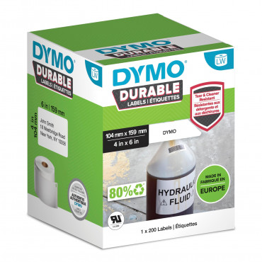 Dymo LabelWriter Durable kestotarrat 104 x 159 mm | Toimistotukku Talka Oy