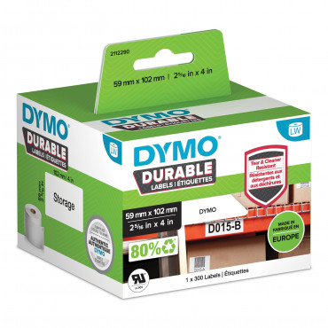 Dymo LabelWriter Durable kestotarrat 59 x 102 mm | Toimistotukku Talka Oy