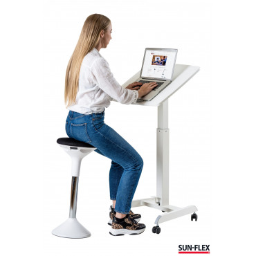 Säätöpöytä Sun-Flex Easydesk Pro valkoinen | Toimistotukku Talka Oy