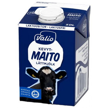 Valio kevytmaito 0,5 L laktoositon UHT | Toimistotukku Talka Oy