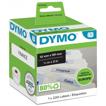 Dymo LabelWriter riippukansiotarra 50 x 12 mm | Toimistotukku Talka Oy