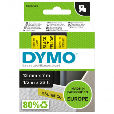 Dymo D1 tarrateippi 12 mm mu/ke | Toimistotukku Talka Oy