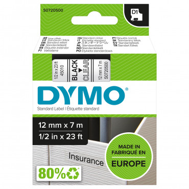 Dymo D1 tarrateippi 12 mm mu/ki | Toimistotukku Talka Oy