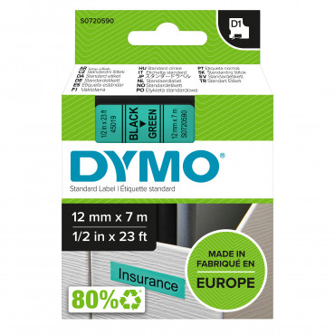 Dymo D1 tarrateippi 12 mm mu/vi | Toimistotukku Talka Oy