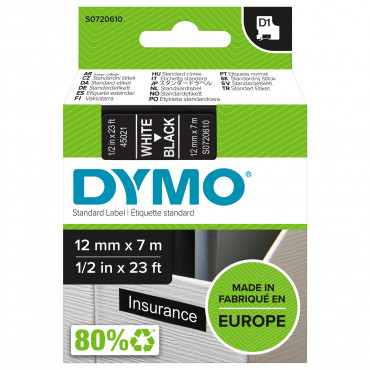 Dymo D1 tarrateippi 12 mm va/mu | Toimistotukku Talka Oy