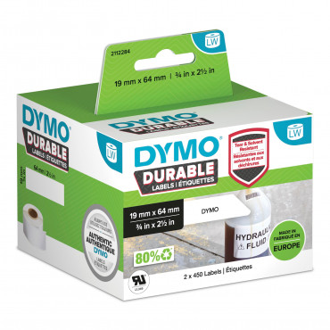 Dymo LabelWriter Durable kestotarrat 19 x 64 mm | Toimistotukku Talka Oy