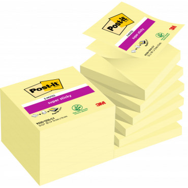 Post-it Super Sticky Z-Note keltainen 76 x 76 mm | Toimistotukku Talka Oy