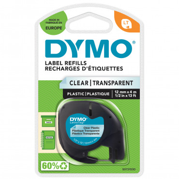 Dymo LetraTag teippi 12 mm x 4 m mu/ki | Toimistotukku Talka Oy