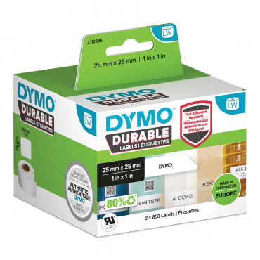 Dymo LabelWriter Durable kestotarrat 25 x 25 mm | Toimistotukku Talka Oy