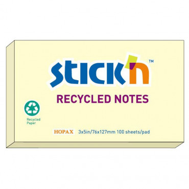 Stick′n viestilappu EKO 76 x 127 mm keltainen | Toimistotukku Talka Oy