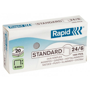 Rapid niitit Standard 24/6 (1000) | Toimistotukku Talka Oy