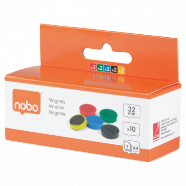 Nobo magneetit 32 mm värilajitelma (10) Nobo magneetit 32 mm värilajitelma (10) | Toimistotukku Talka Oy