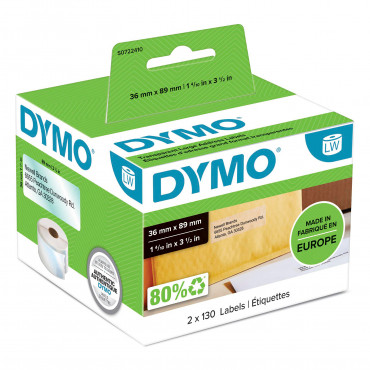 Dymo LabelWriter suuret osoitetarrat 89 x 36 mm kirkas muovi Dymo LabelWriter suuret osoitetarrat 89 x 36 mm kirkas muovi | Toimistotukku Talka Oy