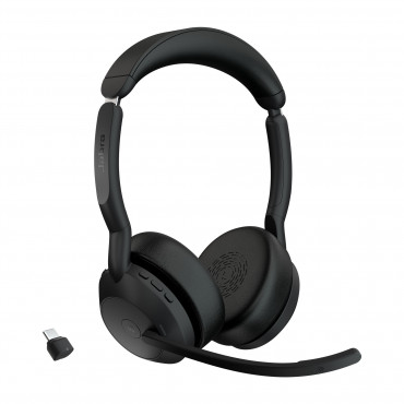 Jabra Evolve2 55 Link380c MS Stereo kuulokkeet Jabra Evolve2 55 Link380c MS Stereo kuulokkeet | Toimistotukku Talka Oy