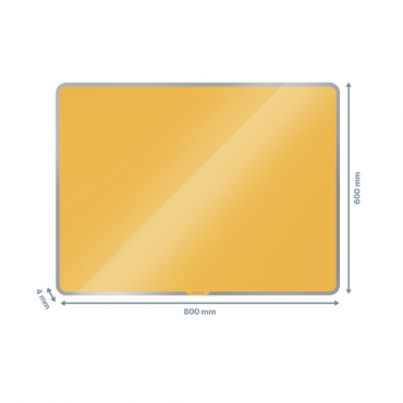 Leitz Cosy magneettinen lasitaulu 80 x 60 cm keltainen | Toimistotukku Talka Oy