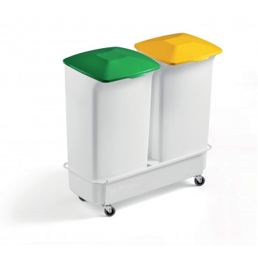 Durabin lajitteluvaunu  2 x 40 L | Toimistotukku Talka Oy