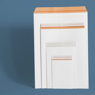 Kartonkikirjepussi  540 x 730 mm valkoinen (50) | Toimistotukku Talka Oy