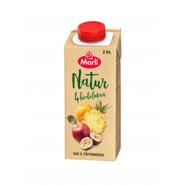 Marli Natur neljä hedelmää täysmehu 2 dl | Toimistotukku Talka Oy