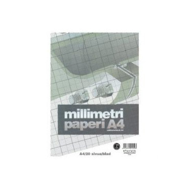 Millimetrilehtiö A4/20 oranssi | Toimistotukku Talka Oy