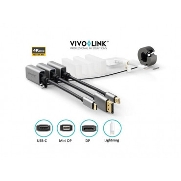 Vivolink Pro sovitinrengas USB-C, Displayport, Mini Displayport,  Lightning | Toimistotukku Talka Oy