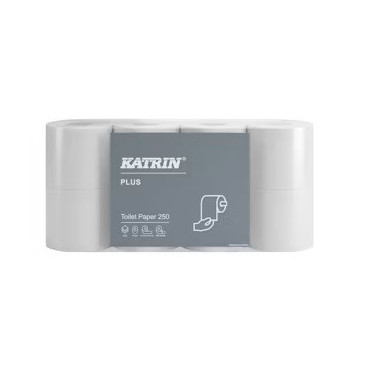 Katrin Plus Wc-paperi 250 valkoinen 92970 | Toimistotukku Talka Oy