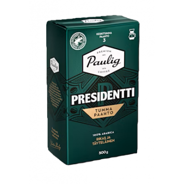 Kahvi Presidentti 500 g tumma paahto PJ | Toimistotukku Talka Oy