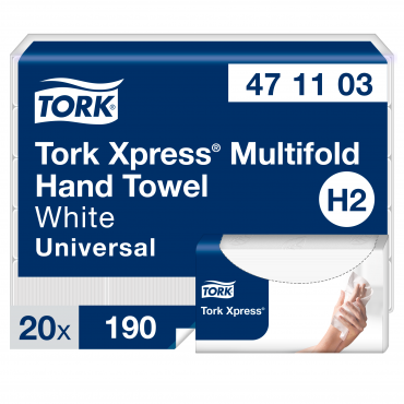 Tork Xpress® Multifold -käsipyyhkeet luonnonvalkoinen H2 | Toimistotukku Talka Oy