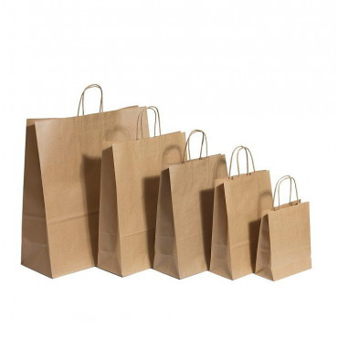 Nyörisankakassi ruskea 32 + 12 x 41 cm (50) | Toimistotukku Talka Oy