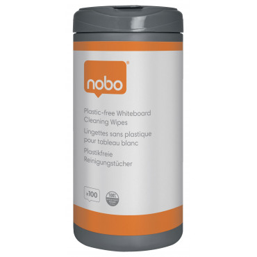 Nobo Eco valkotaulun puhdistuspyyhkeet (100) | Toimistotukku Talka Oy