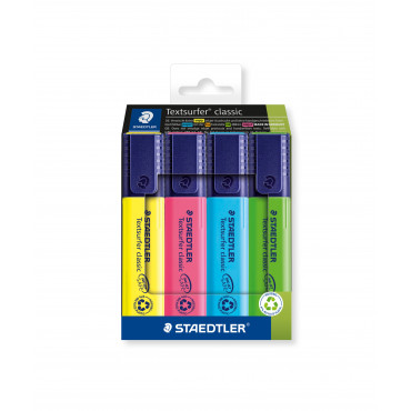 Staedtler TextSurfer Classic korostuskynä 4 värin sarja | Toimistotukku Talka Oy