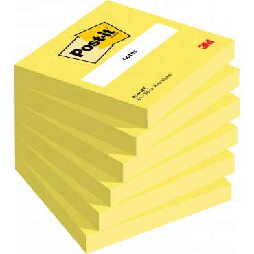 Post-it 654 viestilappu neonkeltainen 76 x 76 mm (6) | Toimistotukku Talka Oy