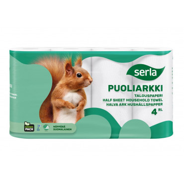 Serla talouspaperi puoliarkki valkoinen (skk) | Toimistotukku Talka Oy