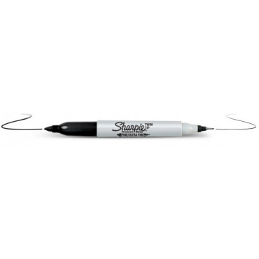 Sharpie Twintip 0,3/1 mm huopakynä musta | Toimistotukku Talka Oy