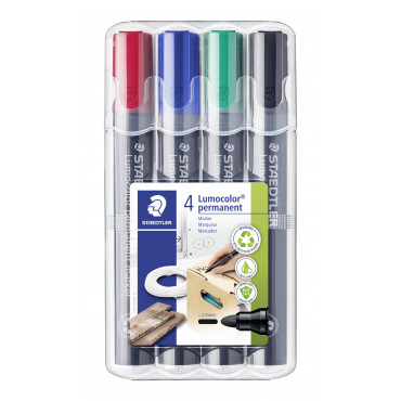 Staedtler Lumocolor 352 huopakynä 4-värin sarja 2 mm pyöreä | Toimistotukku Talka Oy